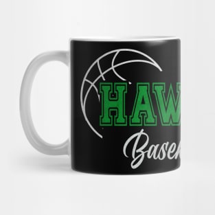 Classic Name Hawks Vintage Styles Green Basketball Mug